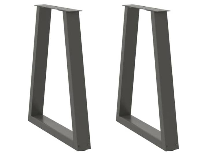 HGDFWRQW Esstischbeine 2 Stk. Anthrazit V-Form Tischbeine Metall 60x73 cm Vielseitige Moebelkufen fuer Esszimmer, Kueche und Buero, nivellierbar fuer optimale Standfestigkeit und Bodenschutz.