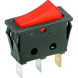 BACHMANN EB-Wippenschalter sw/rt,16(8)A250V 1p. 924.112
