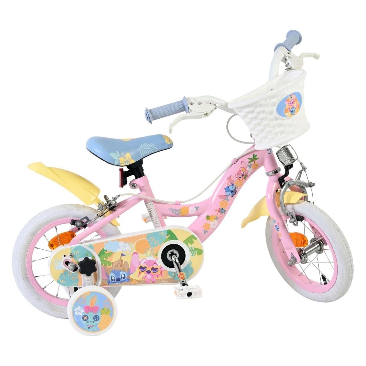 Volare Koala Kinderfahrrad Mädchen 12 Zoll Rosa mit zwei Handbremsen und Korb (12") (72629455)