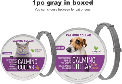 Inspire Picks Adjustable Pheromone Calming Collar For Cats & Dogs Long Lasting Anxiety Relief 1pc Gray In Boxed calming For Cat 38cm