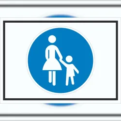 HB-Druck Schild Gehweg Symbol A0 (841x1189mm)