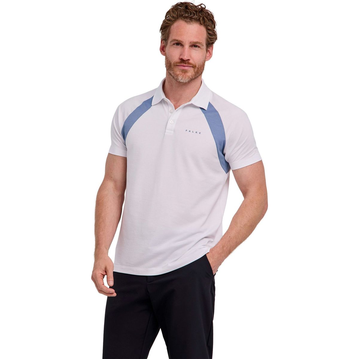 Falke Herren Golf Polo Shirt white (2000) S 37726-2000-S