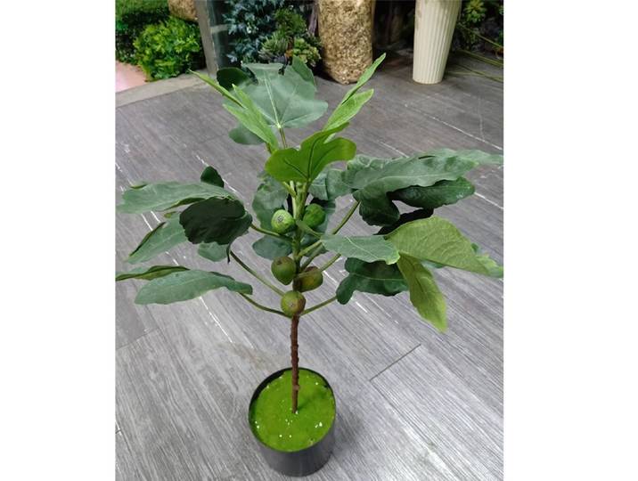 FIG – plantes vertes artificielles, baies de lait en pot, Arrangement floral à branche unique, décoration de jardin de fruits