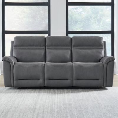 "Liberty Furniture Cooper Power Sofa - Blue Gray - Width 87"" x Depth 41"" x Height 41"""