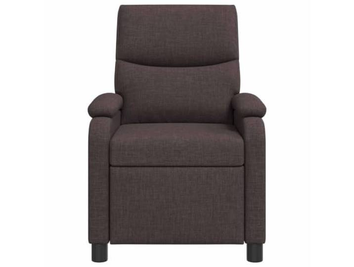 Sessel Recliner Dunkelbraun Stoff, Verstellbar 115-160°, Metallrahmen 115-160° verstellbar, Metallrahmen, Ingenieurholz, Schaumstoff und Faser, leicht zu reinigen