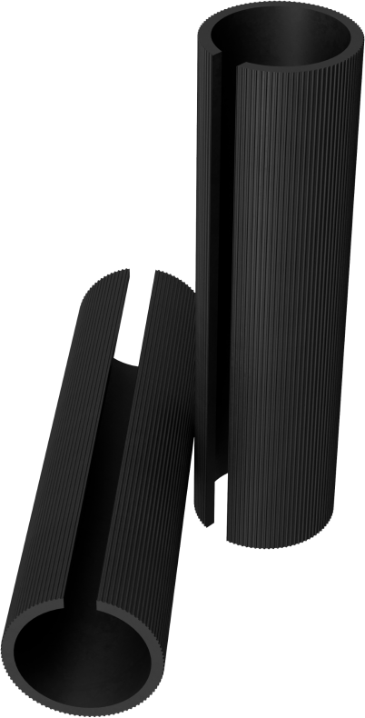 PERUZZO Coppia Protezioni Gommate  30x130 mm per Portabici - Art. 994
