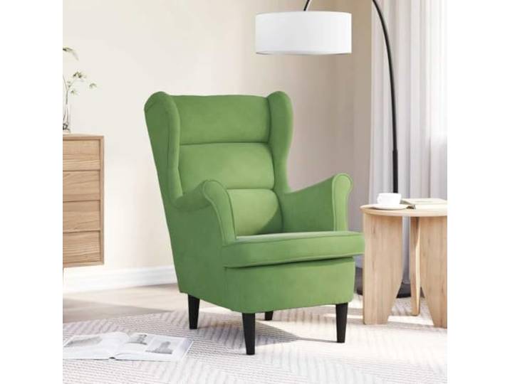 Sessel aus hellgrünem Samt mit Polsterung und Rahmen aus Sperrholz Weicher Sitz, stabile Struktur, täglicher Gebrauch, elegantes Design, einfache Pflege, fernhalten von Flammen