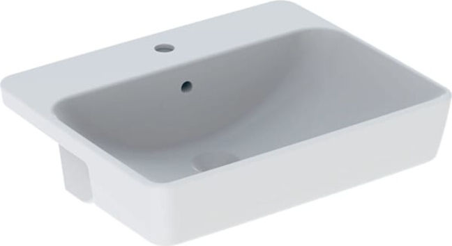 Geberit Demi-lavabo encastré VariForm 55x45cm, c/l, c/s, carré, bl. K-Tect (500681001)