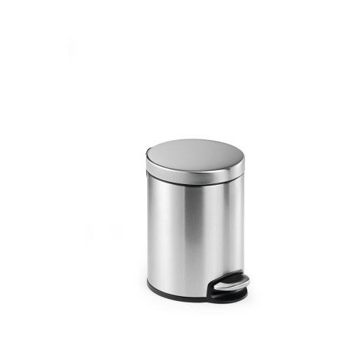 DURABLE Tret-Abfalleimer Edelstahl, rund, 5 Liter, silber