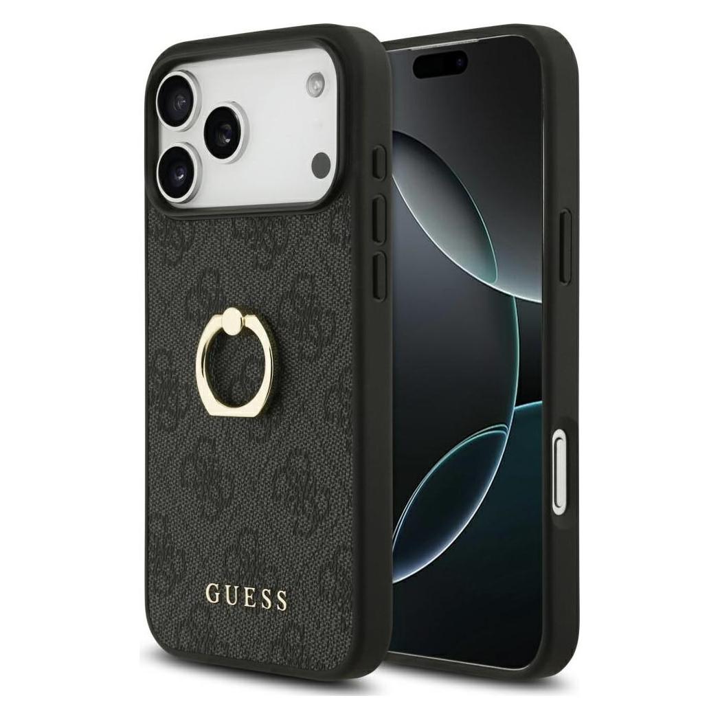 Guess - Hardcase 4G Ring Stand (GUHCP17X4GMRGR) - iPhone 17 Pro Max - Black (Apple iPhone 17 Pro Max) (62017474)
