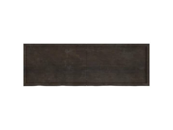 NKOPPFG Massivholz Eichentischplatte Dunkelbraun 180x60 cm Klappbar mit Scharnieren, Naturkante, Handgefertigt, Behandelte Oberfläche, DIY Tischplatte