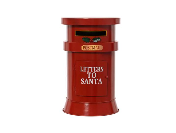 Briefkasten, Rot, Metall, 24 cm, Dekoration, Weihnachtsdekoration