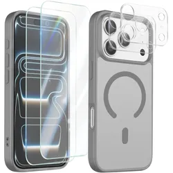 Avizar MagSafe Schutzset für iPhone 17 Pro, Smartphone Hülle, Grau