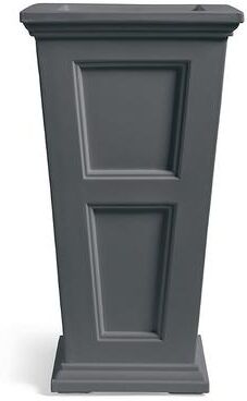 "Devon Easy-Care Tall Planter - Graphite Grey, Graphite Grey/28.5"" H - Grandin Road"
