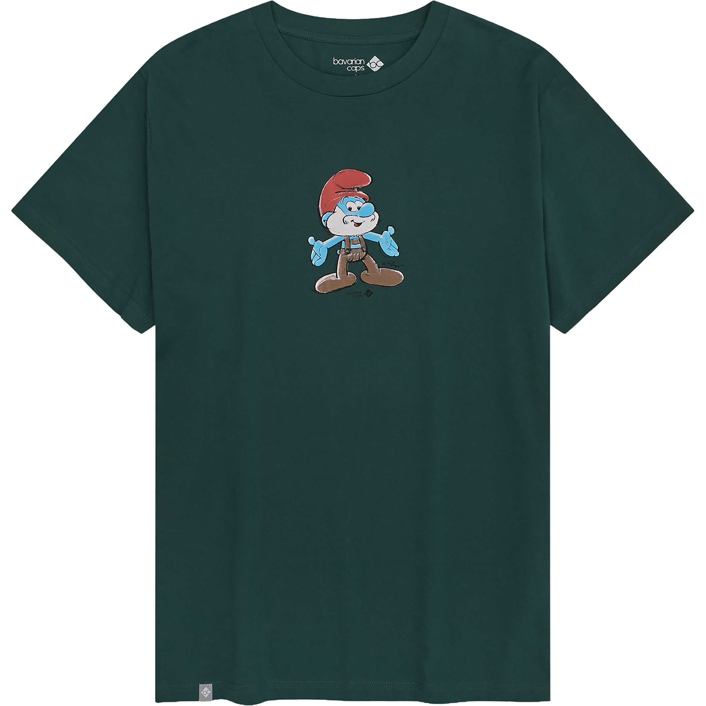 Bavarian Caps Papa Schlumpf Herren T-Shirts gruen Größe M Lifestyle Hautfreundlich