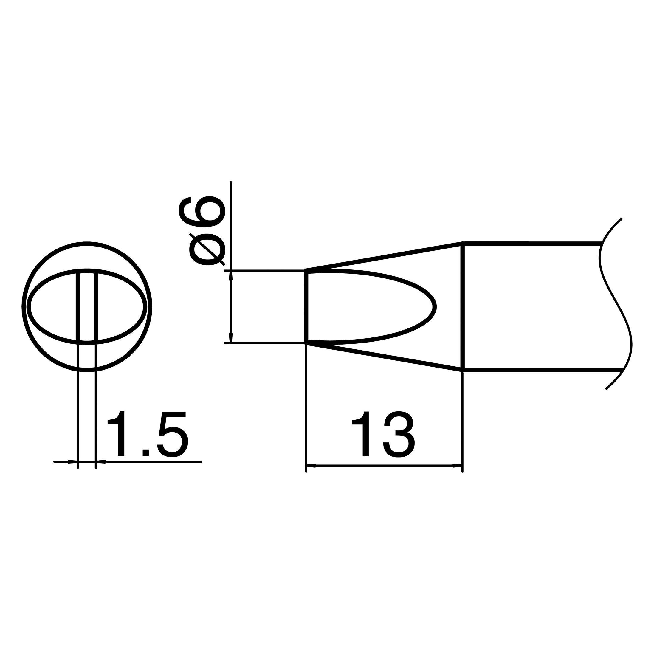 Hakko COMPOSIT Lötspitze Format 6D (Lötspitze) (T33-D6)