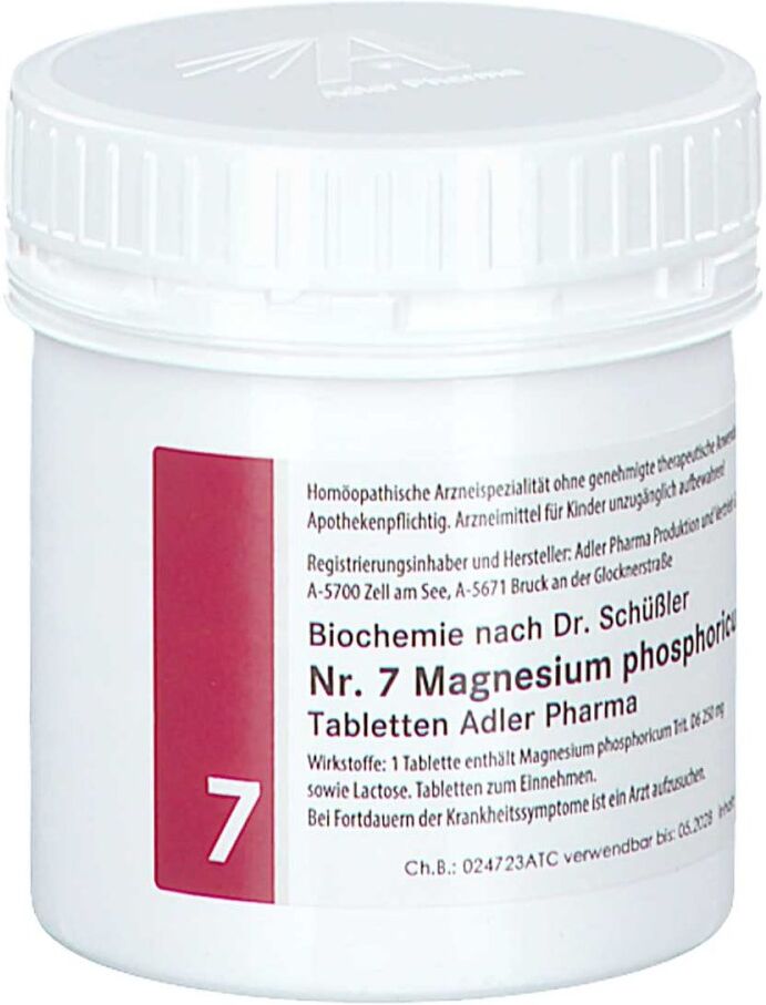 Biochemie Schüssler Salz Nr. 7 Magnesium phosphoricum D 6 Adler 250g