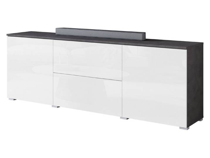 MIRJAN24 TV-Schrank Vera 180 (mit zwei Drehtüren und zwei Schubladen) Griffloses Öffnungssystem push to open
