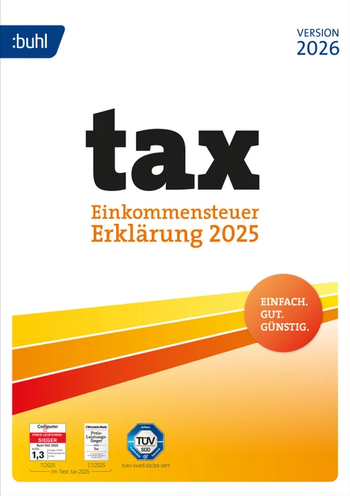 tax 2026, Finanz-Software Deutsch, 12 Monate ESD