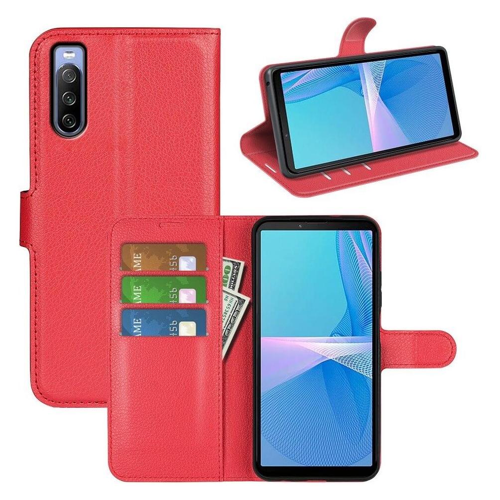 Cover-Discount Sony Xperia 10 IV - Leder Etui Hülle rot (Sony Xperia 10 IV) (101304152C)