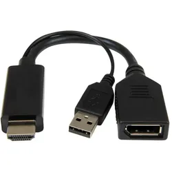 Gembird A-HDMIM-DPF-01 (DisplayPort), Video Adapter, Schwarz
