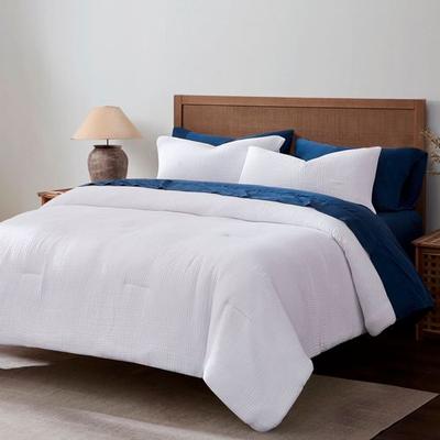 Hiend Accents Cotton Voile Mini Comforter Set, Twin, White