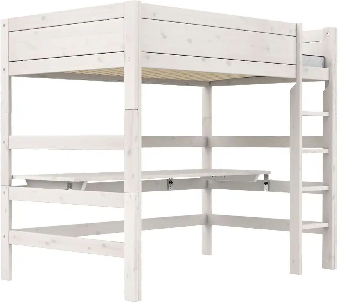 Lifetime Hochbett mit Leiter und Schreibtisch 120cm  Basis ¦ weiß ¦ Maße (cm):