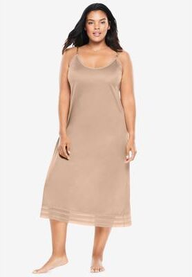 Plus Size Women's Full Slip Snip-to-Fit - Long by Comfort Choice in Nude (Size 1X)