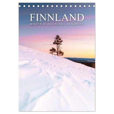 Finnland - Winter Wunderland (Tischkalender 2026 DIN A5 hoch), CALVENDO Monatskalender