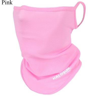 Modern Mode Marketplace Ice Silk UV Protection Face Mask Balaclava Motorcycle Neck Gaiter Sun Protection pink