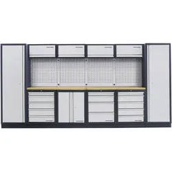 Kraftwerk, Werkstattschrank, MOBILIO-EX Komplett-Kombi Lochwand Buche (392 cm, 72.10 cm)