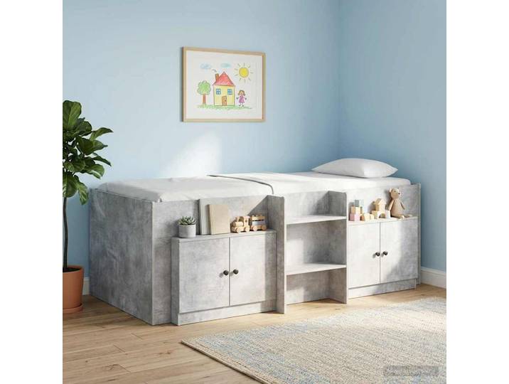 vidaXL Stauraum-Schranks für Hochbett 2 stk. Betongrau 66 x 35 x 48 cm