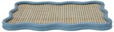 Scottie Woven Tray - Dusty Blue - Ballard Designs