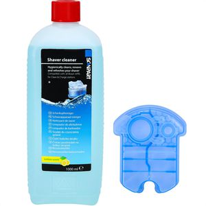 Scanpart Scherkopfreiniger Shaver Cleaner, für Braun Reinigungskartuschen, Flasche, 1 Liter
