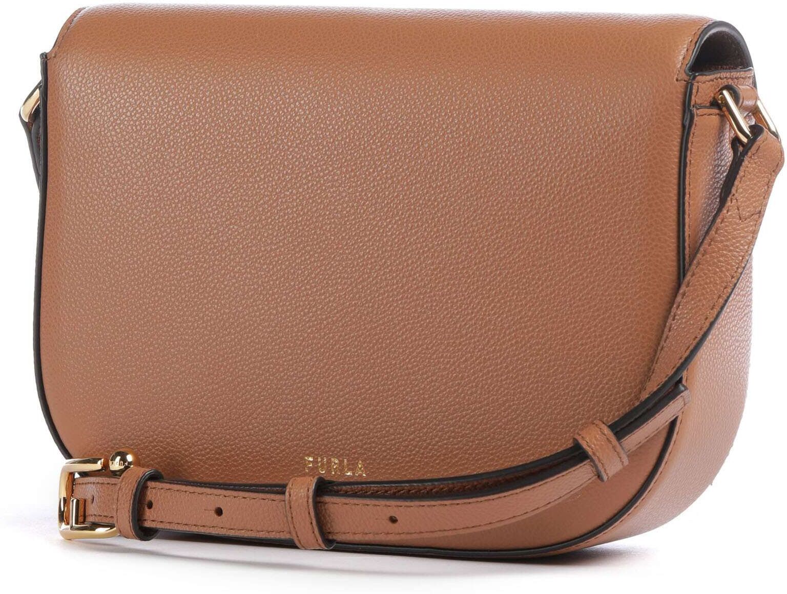 Furla Moonlight S Umhängetasche aus Leder, braun