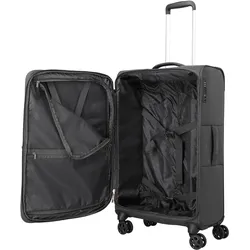 Travelite Cubis 4 Rollen Kofferset 5-teilig mit Dehnfalte, Koffer, Grau
