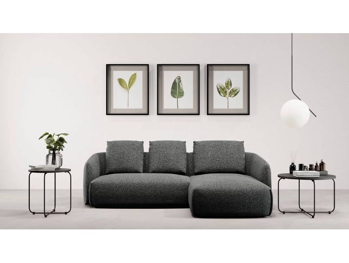 TRENDMANUFAKTUR Ecksofa Shawn elegantes Designsofa, Breite 232cm, L-Form, bequem, organischer Form, mit hochwertigem Bezug
