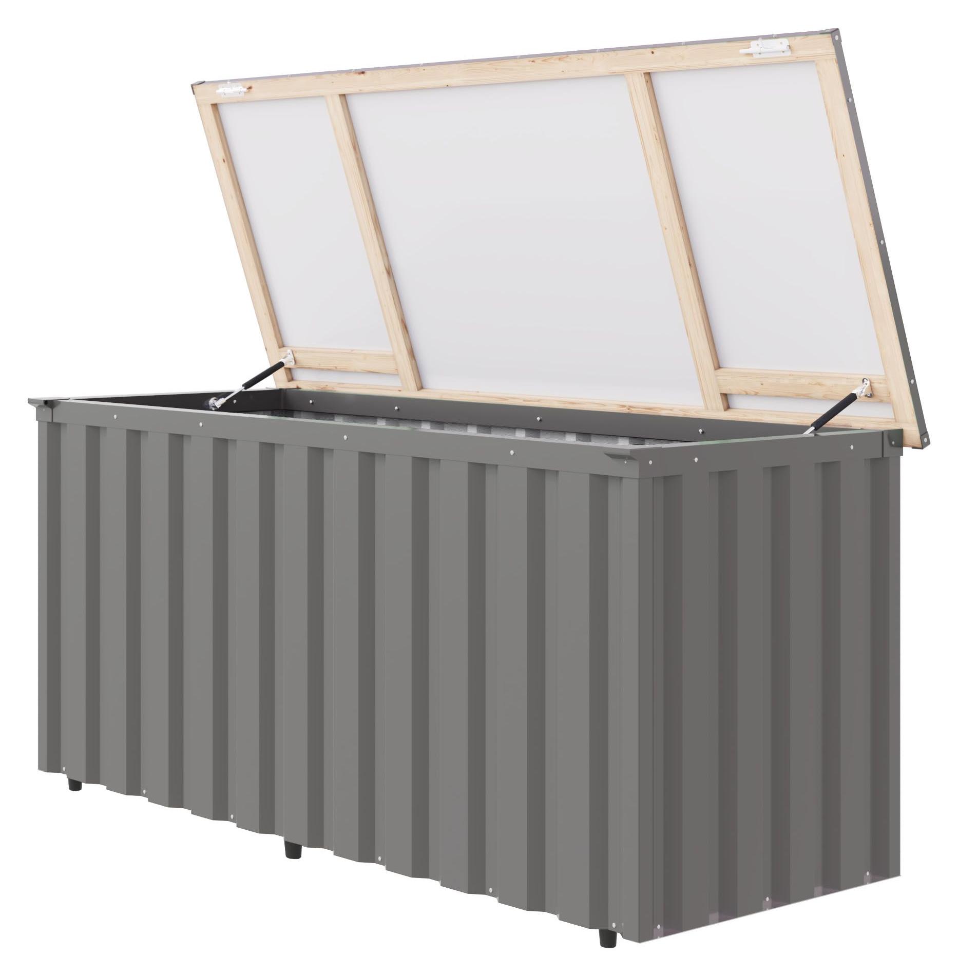 Karibu Metallbox Indium 2/3 graualuminium B 172 x T 76 x H 82 cm (Indium 2)