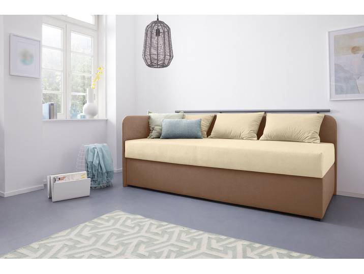 Polsterliege MAINTAL Diana , braun (cappuccino), B:93cm, Komplettbetten, Polsterliege