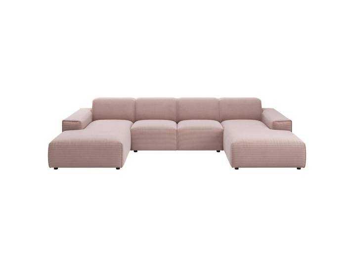 Pure Home Lifestyle Wohnlandschaft, Rosa, Kunststoff, 6-Sitzer, U-Form, 340x189 cm, Armteil links, rechts, Stoff-/Lederauswahl, erweiterbar, Typenauswahl, planbar, individuell planbar, Wohnzimmer, Sofas & Couches, Wohnlandschaften, Wohnlandschaft U-Form