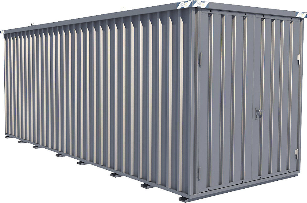kaiserkraft Lagercontainer, 2 Flügeltüren, Außen-BxHxT 2300 x 2400 x 6100 mm