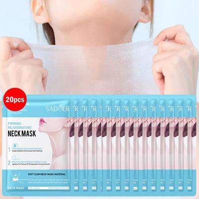 Inspired Finds SADOER Hyaluronic Acid Neck Mask 20pcs Collagen Neck Mask For Firming, Hydrating, And Brightening Neck Care SADOER Hyaluronic Acid Neck Mask 20pcs Collagen Neck Mask For Firming, Hydrating, And Brightening Neck Care