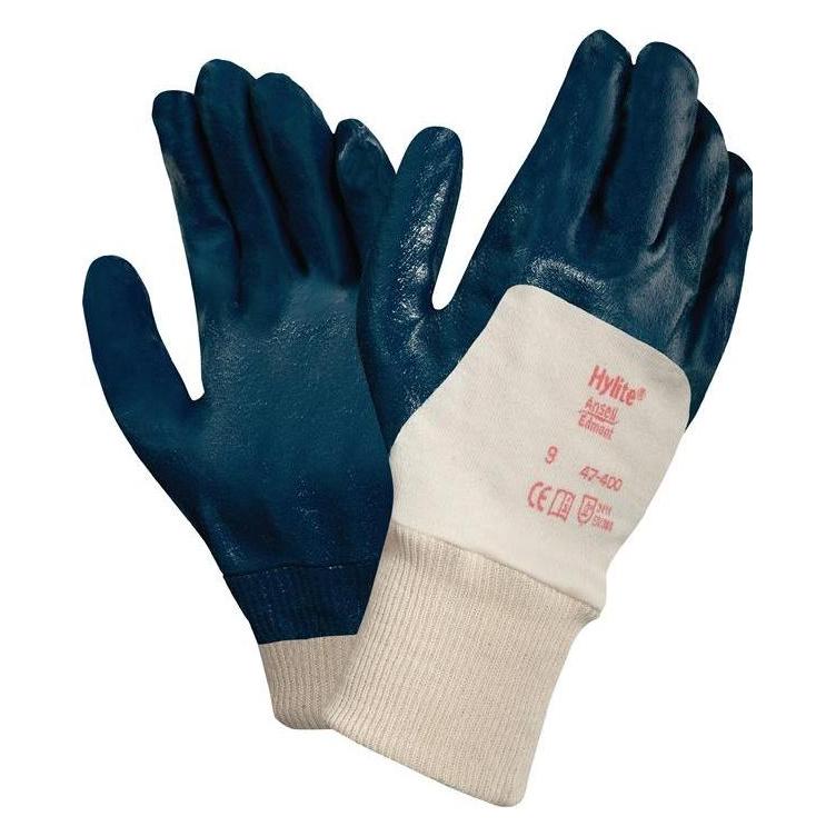 Ansell Handschuhe ActivArmr Hylite 47-400 Grösse 9 weiss/blau EN 388 PSA-Kategorie II (9) (47-400-9)