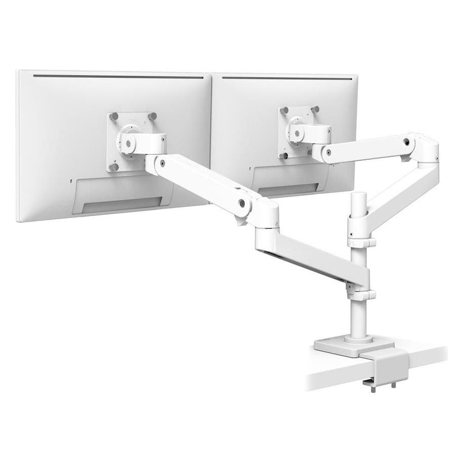 Ergotron LX Pro Dual Monitor Arm hohe Säule Tischhalterung C-Klemme weiss (Tisch, 24", 10 kg) (45-714-290)
