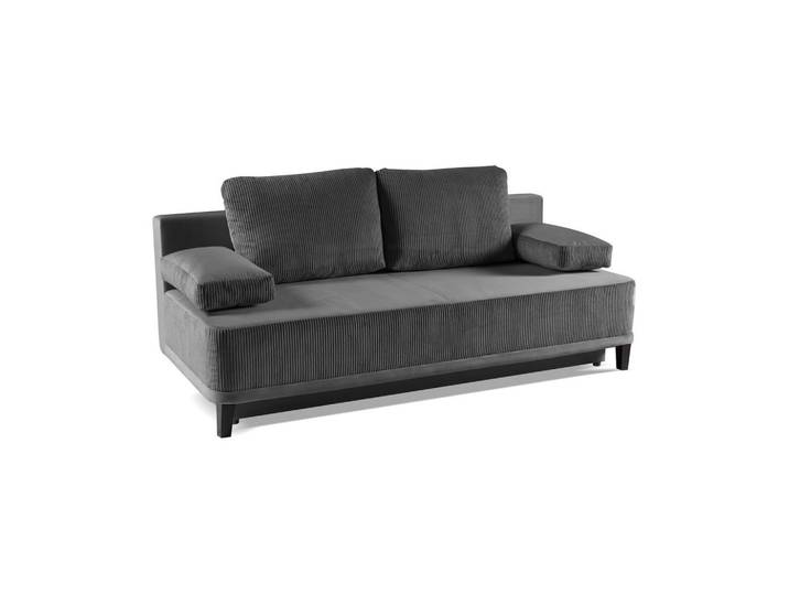 Beautysofa Schlafsofa Riso 3-Sitzer mit Schlaffunktion, Grau, 200x91x90 cm, Babymöbel & Kindermöbel, Kinderzimmer & Jugendzimmer, Schlafsofas