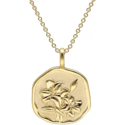 trendor 68002-05 Halskette mit Monatsblume Mai 925 Silber Vergoldet, 45 cm