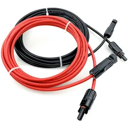 Alcapower Solar-Verlängerungskabel 3m, MC4-Stecker, 1000V 30A, 2,5mm2 Querschnitt, XLPO-Isolierung, IP67-Schutz für Photovoltaikmodule.