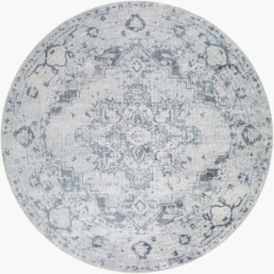 Livabliss Lillian Transitional Medallion Machine Washable Area Rug