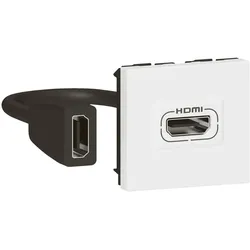 Legrand 078979L HDMI 2.0 Anschluss- einheit vorverdr. Mosaic ultraweiß