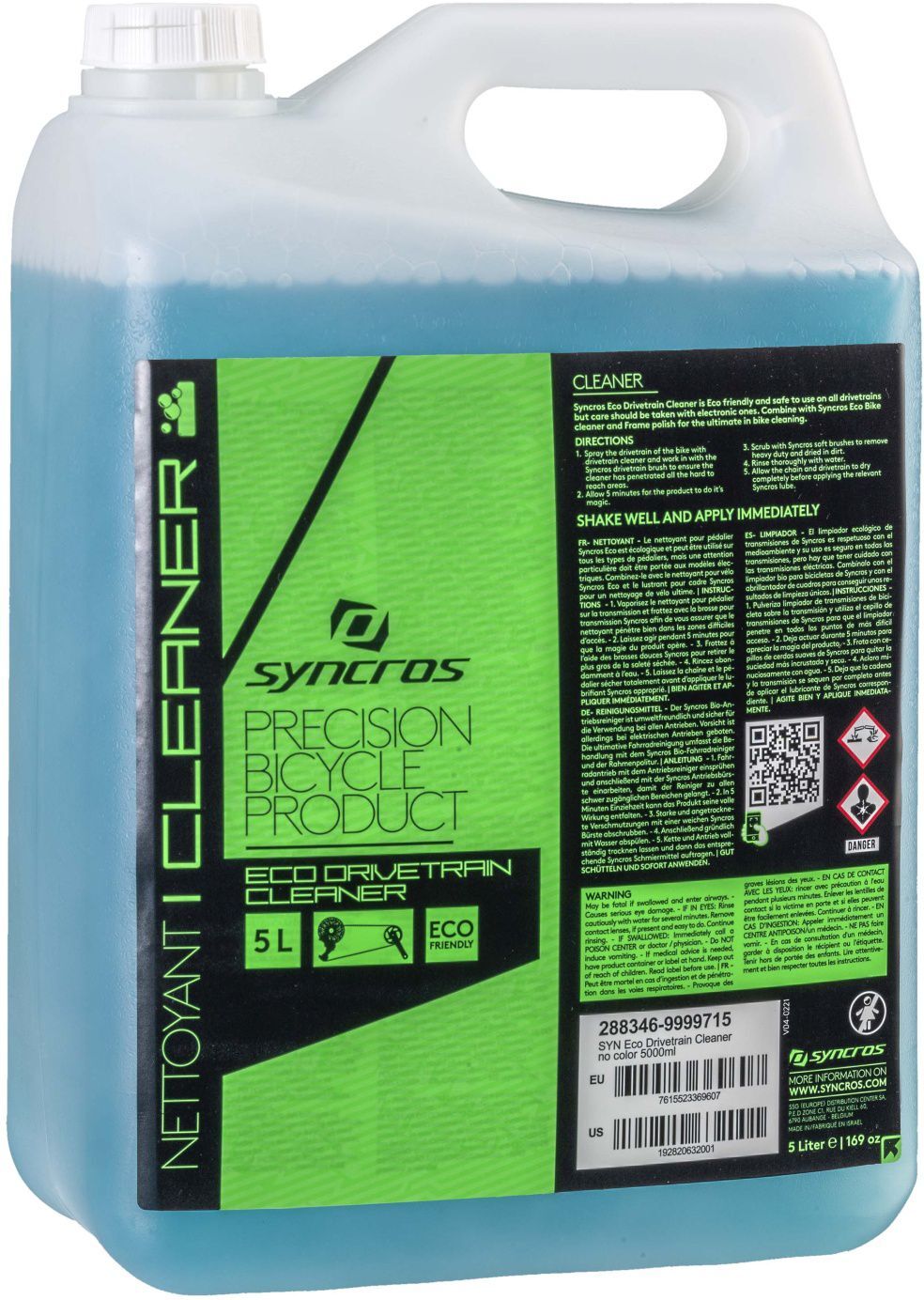 Syncros Limpiador desengrasante de transmisión ECO DRIVETRAIN 5000 ml .  (5000 ml - 5000 ml)